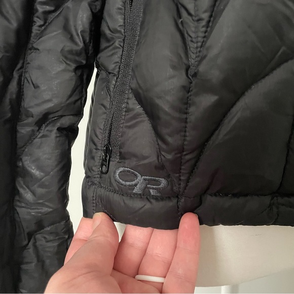 Outdoor Research Women's Aria Hoody Black Down Filled Packable Puffer Jacket XS - Picture 5 of 9
